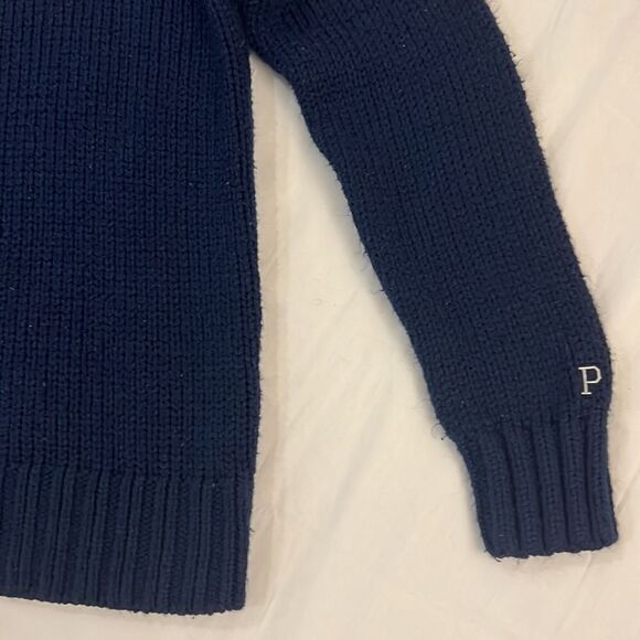 ⭐️pink navy blue crew knit sweater⭐️ - Picture 4 of 10